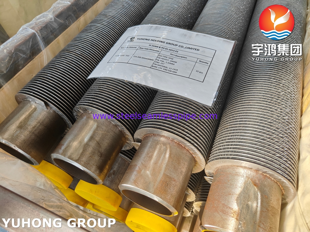 ASME SA335 P22 Alloy Stalen Naadloze Pijp HFW Massieve Fin Buis Voor HRSG Systeem