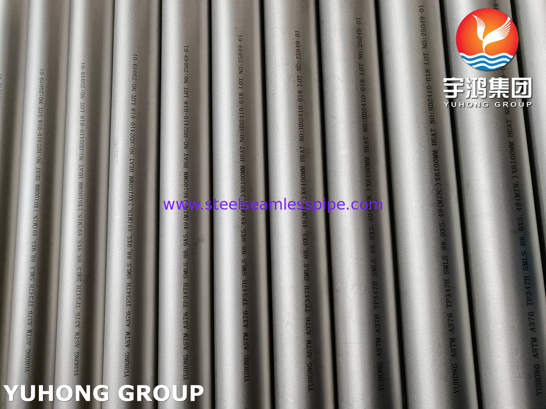 ASTM A376 TP347H naadloos austenitisch stalen buisje voor elektrische installaties bij hoge temperatuur