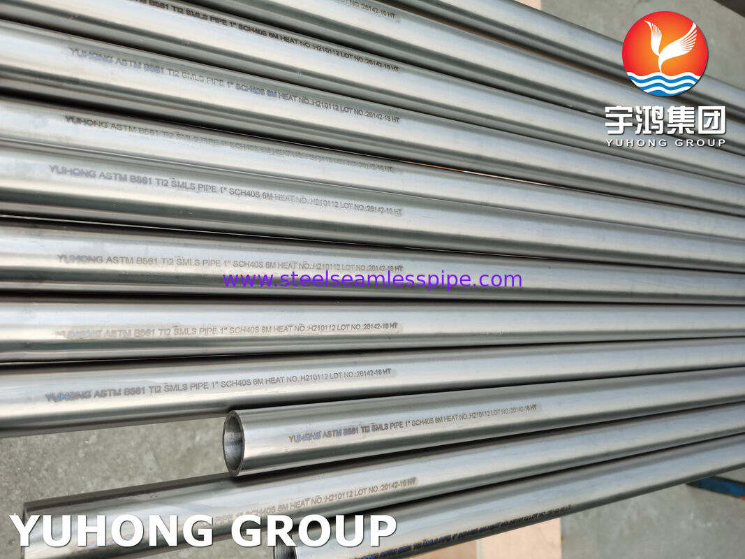 ASTM B861 Gr.2 / UNS R50400 Titanium naadloos buis Corrosiebestendige buis