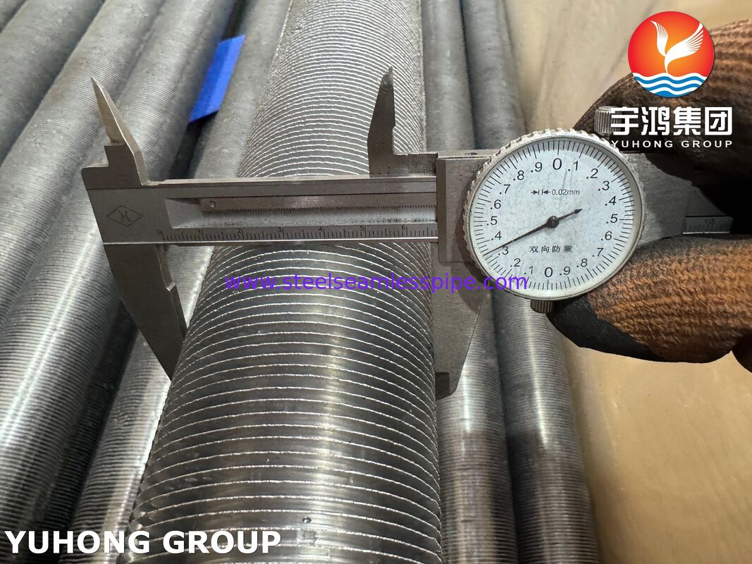 Geëxtrudeerde Geribbelde Buis - ASTM A179 Koolstofstalen Basis / Aluminium 1060 Ribben voor Warmtewisselaars