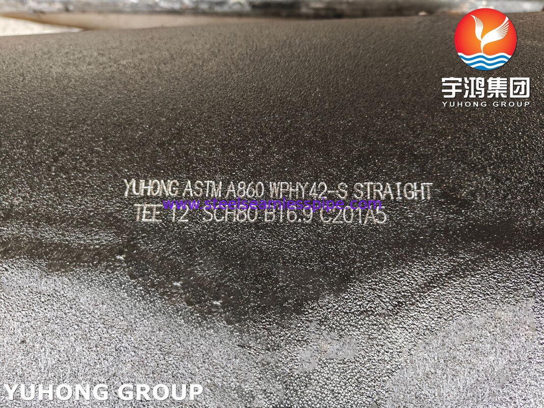 ASTM A860 WPHY42-S Equal Tee High-Strength Steel Butt Welding Fitting voor hogedrukleidingsystemen