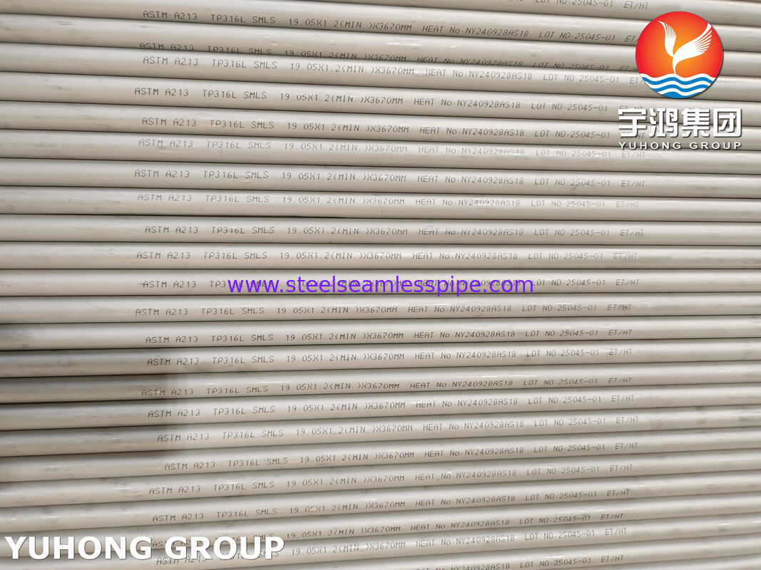 ASTM A213 TP316L naadloos roestvrij stalen buisje - industriële kwaliteit voor toepassingen met een hoge corrosiebestendigheid