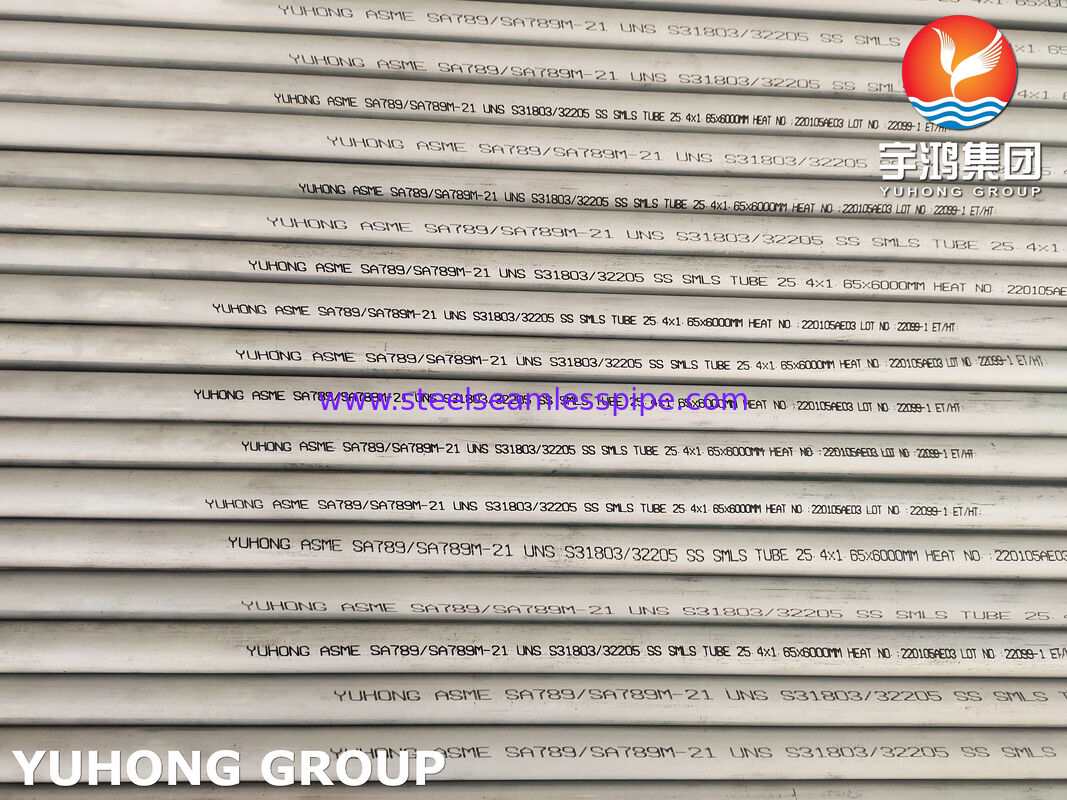 ASTM A789 S31803 & S32205 Duplex roestvrij staal naadloos gelast buis voor de industrie