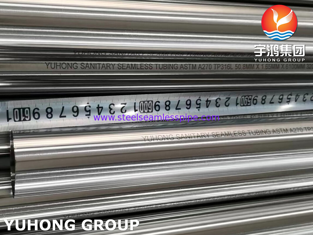 Sanitaire buis ASTM A270 TP316L van roestvrij staal naadloze heldere glooibuis voor de bierindustrie