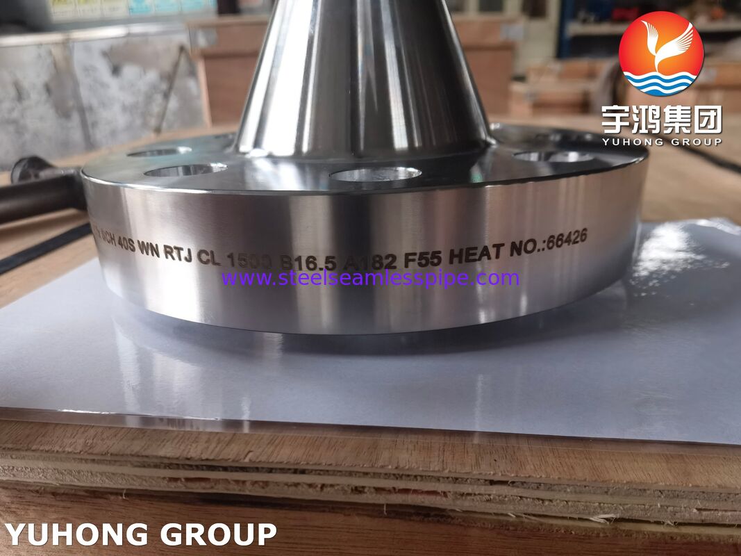 ASTM A182 F55 UNS S32760 Duplex Steel Weld Neck Flange RTJ