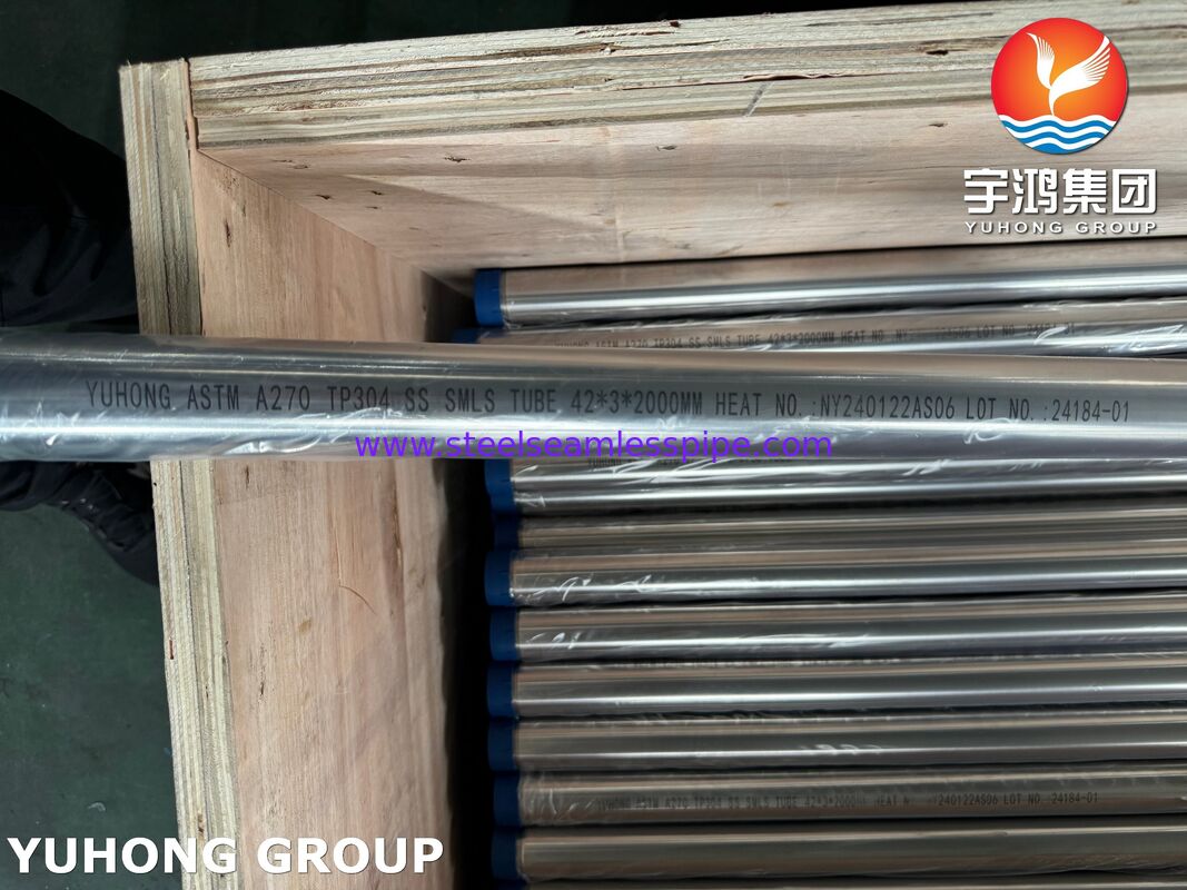 ASTM A270 3A TP304 BA Stainless Steel Sanitary Seamless Tube For Sugar Industry