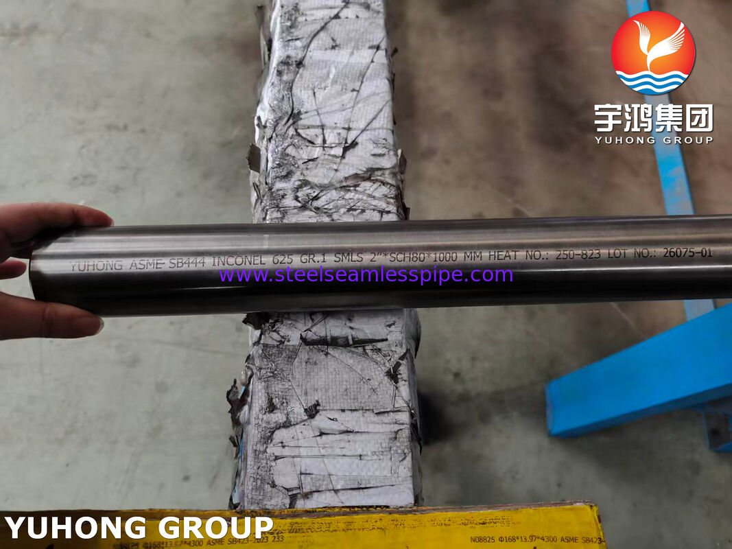 Nickellagepijp ASME SB444 Inconel 625 GR.1 naadloze 2'*SCH80*1000MM ketel en drukvat