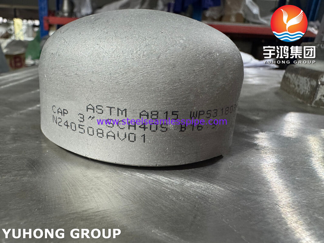 ASTM A815 WPS31803 Duplex roestvrijstalen buiskap Duplex 2205 Pipe Fittings End Cap
