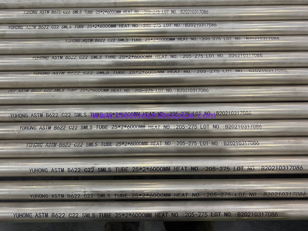 ASTM B622 C22 (UNS NO6022) HASTELLOY STEEL SEAMLESS TUBE, ET (ASTM E571), UT ((ASTM E213)