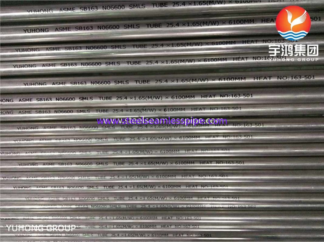 Nicke Alloy buis Inconel 600 naadloze buis voor warmtewisselaar SB163 UNS N06600