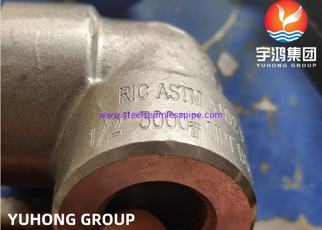 GESMEED 90 GR.-DE ELLEBOOGafmetingen VAN DE CONTACTDOOSlas   NPS 1/2 TOT 4 ASTM A182 F53