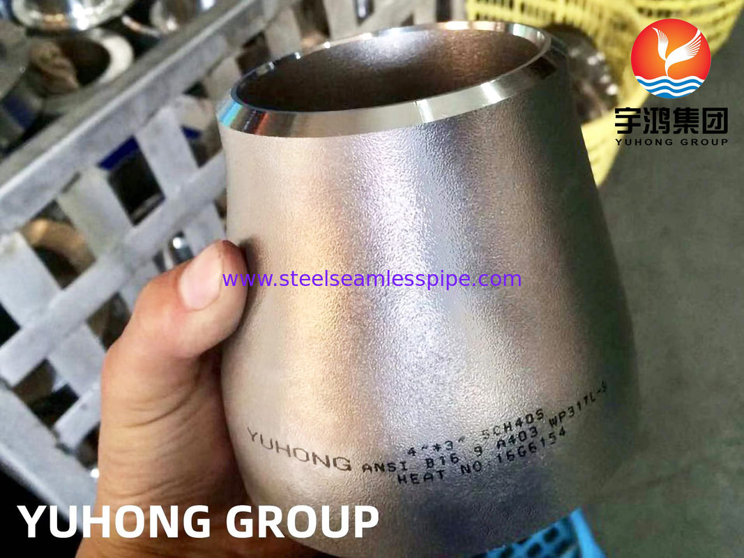 ASTM A403 WP317L roestvrijstalen concentrische verloopstuk | ASME B16.9 stomplaspijpfitting