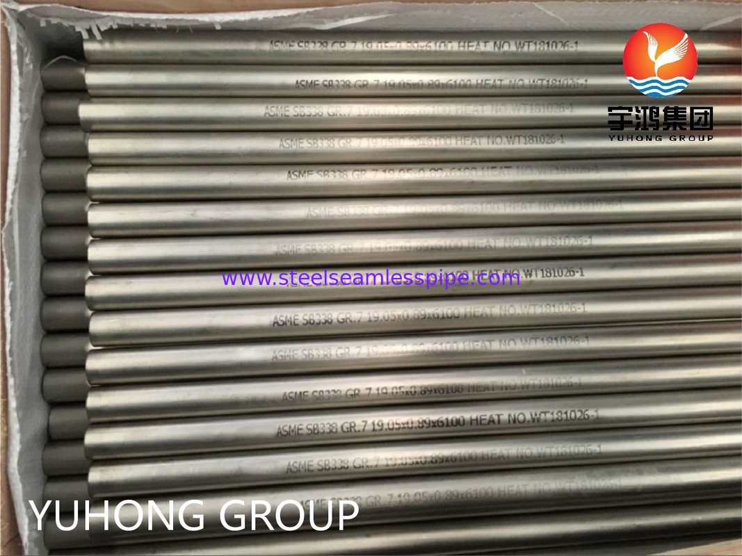ASME SB338 GR.7 Titaniumlegering Naadloze Stalen Buis voor Condensors en Warmtewisselaars