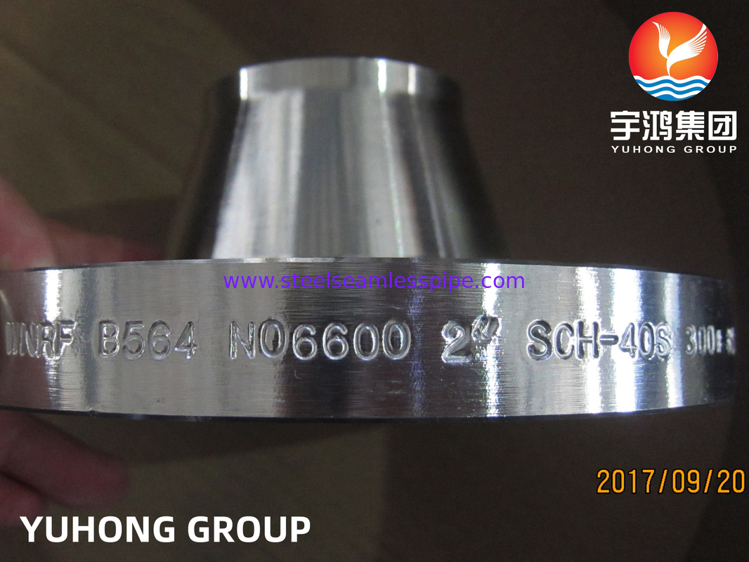 ASTM B564 Inconel 600 / UNS N06600 Nickel legering staal gesmeed lashalsflens