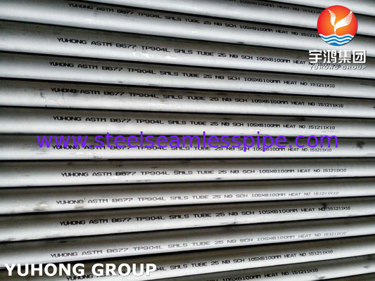 HET ROESTVRIJE STAAL NAADLOZE BUIS VAN ASTM B677/ASME SB677 UNS NO8904/TP904L/1.4539