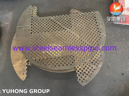 ASME SB171 C71500 Transversale baffle, longitudinale baffle, impingementplaat voor toepassing in warmtewisselaars