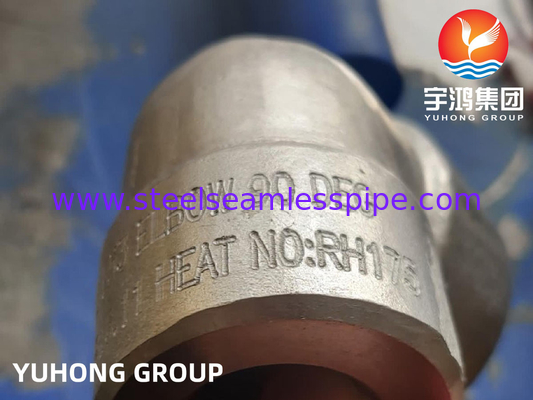 ASTM A182 F53 S32750 Super Duplex Roestvast Stalen Fitting 90 Graden Elleboog Chemische Toepassing