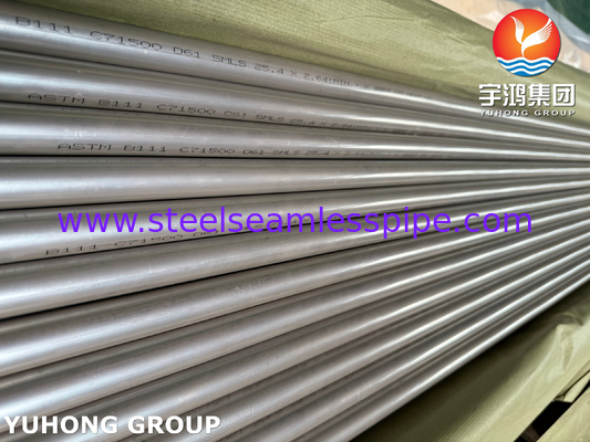 ASME SB111 UNS C71500 Kopernikkelbuis CuNi 70/30 naadloos condensatorbuis