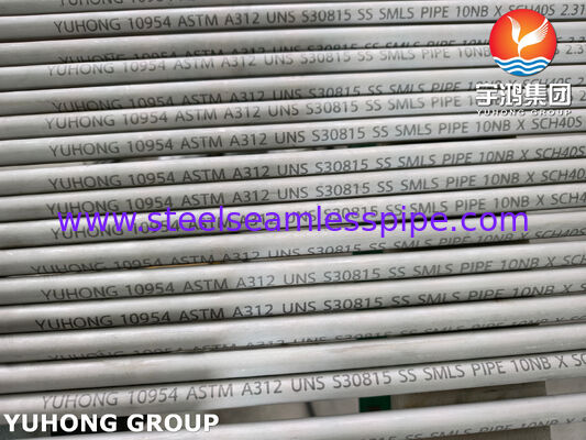 ASTM A312 UNS S30815 naadloos stalen buisje Hoge temperatuur & oxidatiebestendige voor Shell & tube warmtewisselaar