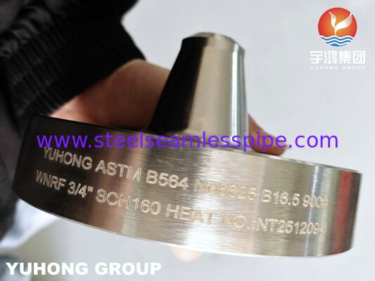ASTM B564 Inconel 625 Nikkel legering Lashals Geheven gezicht Corrosiebestendige flens