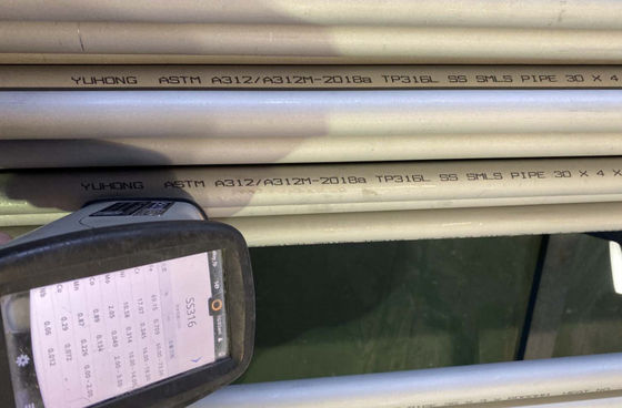 Het Roestvrije staalnaadloze buis van ASME SA312 TP316L