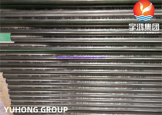 Verwarmingsbuis ASME SB163 / SB167 UNS N06600 N06601 Naadloos buisje van nikkellegering