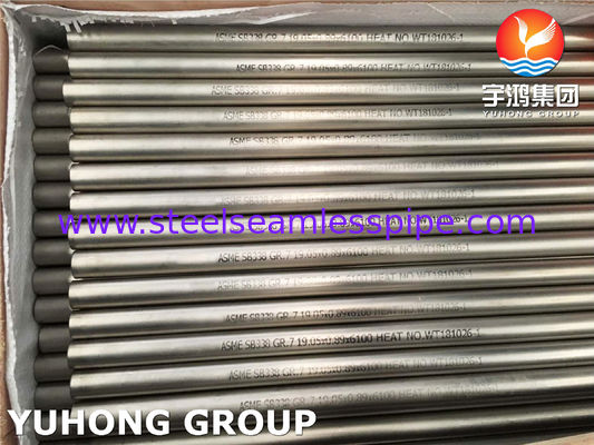 ASME SB338 Grade 7 Titanium naadloze buis UNS R52400 Warmtewisselaar Buizen