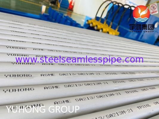 ASME SA213 TP316L Corrosiebestendige naadloze buis van roestvrij staal voor ketel en warmtewisselaar met maat
